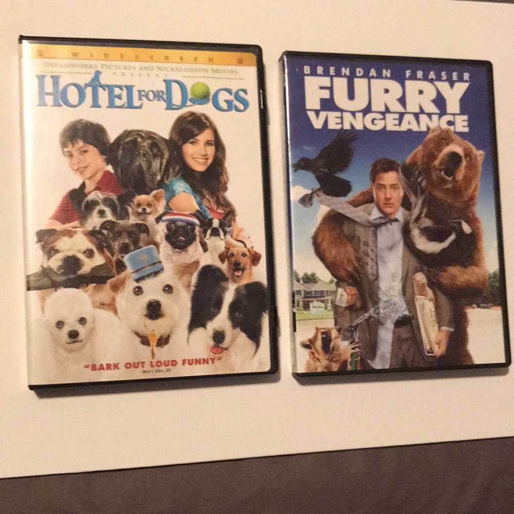 Two DVDS: Hotel For Dogs + Furry Vengeance